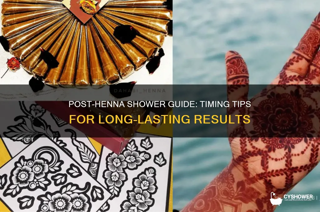 how soon can you shower after henna