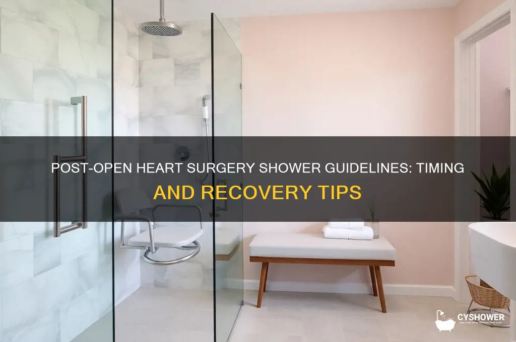 how soon can you shower after open heart surgery