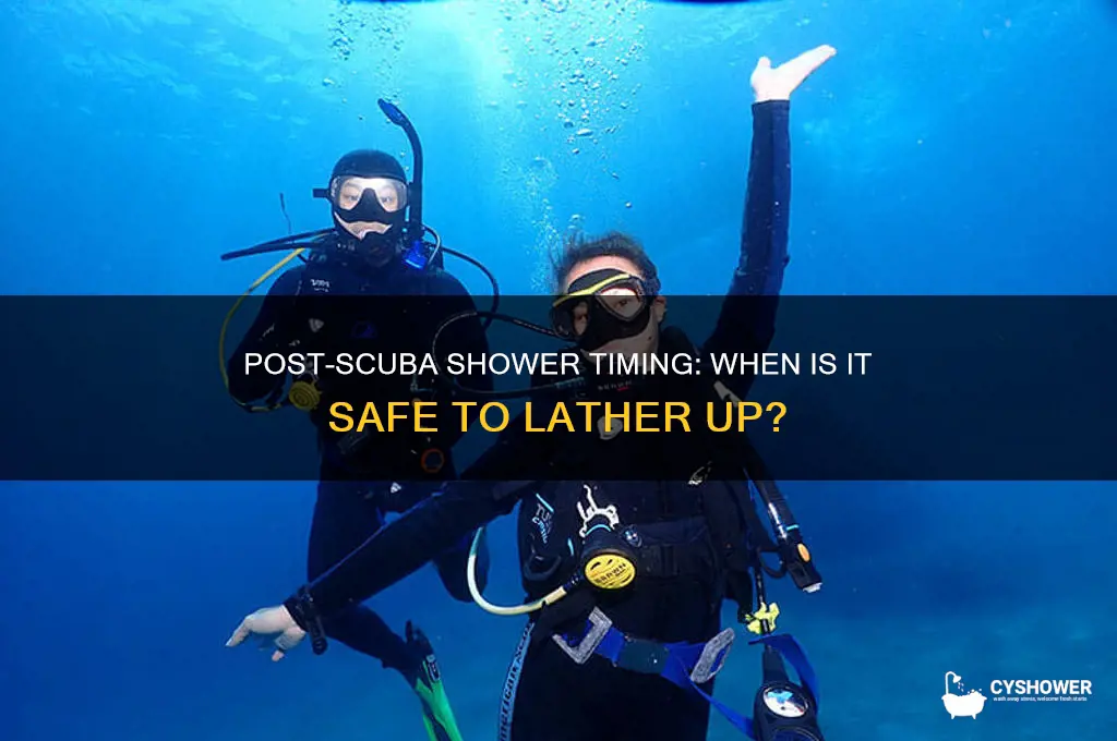 how soon can you shower after scuba