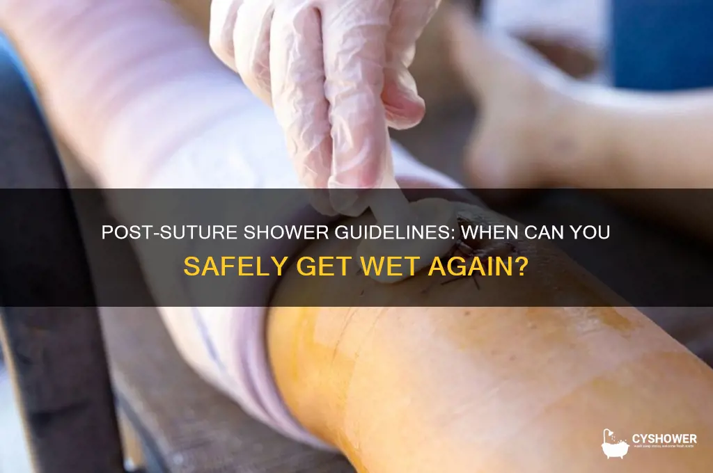 how soon can you shower after sutures
