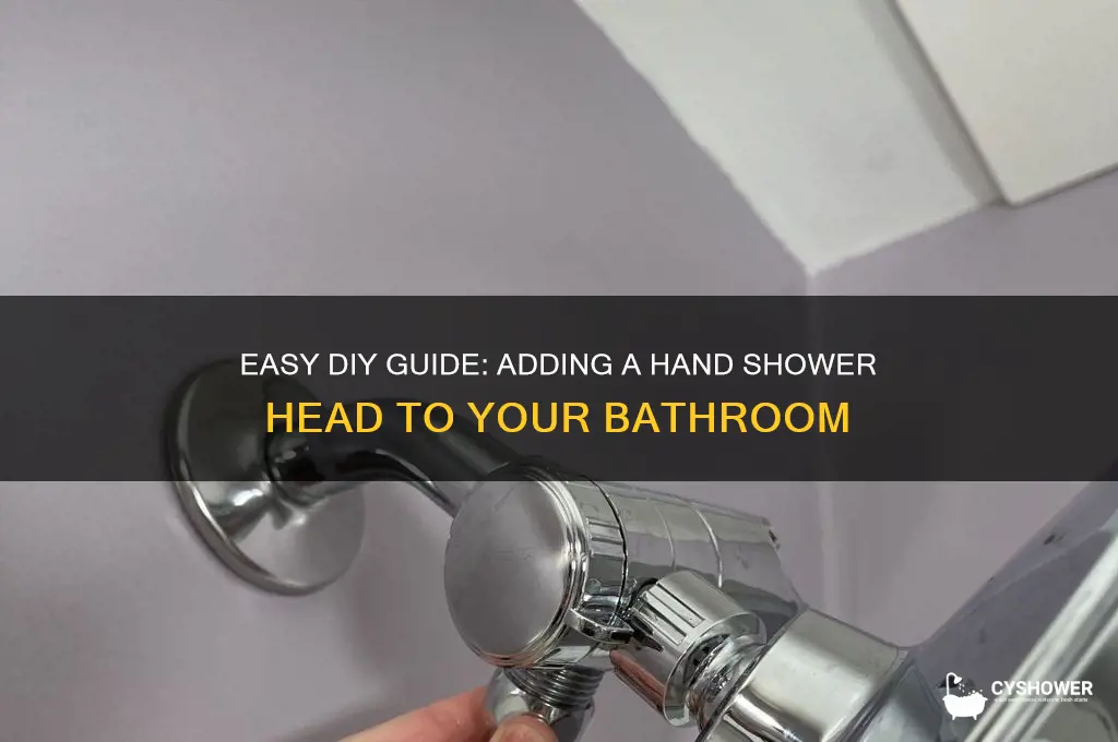 how t add hand shower head
