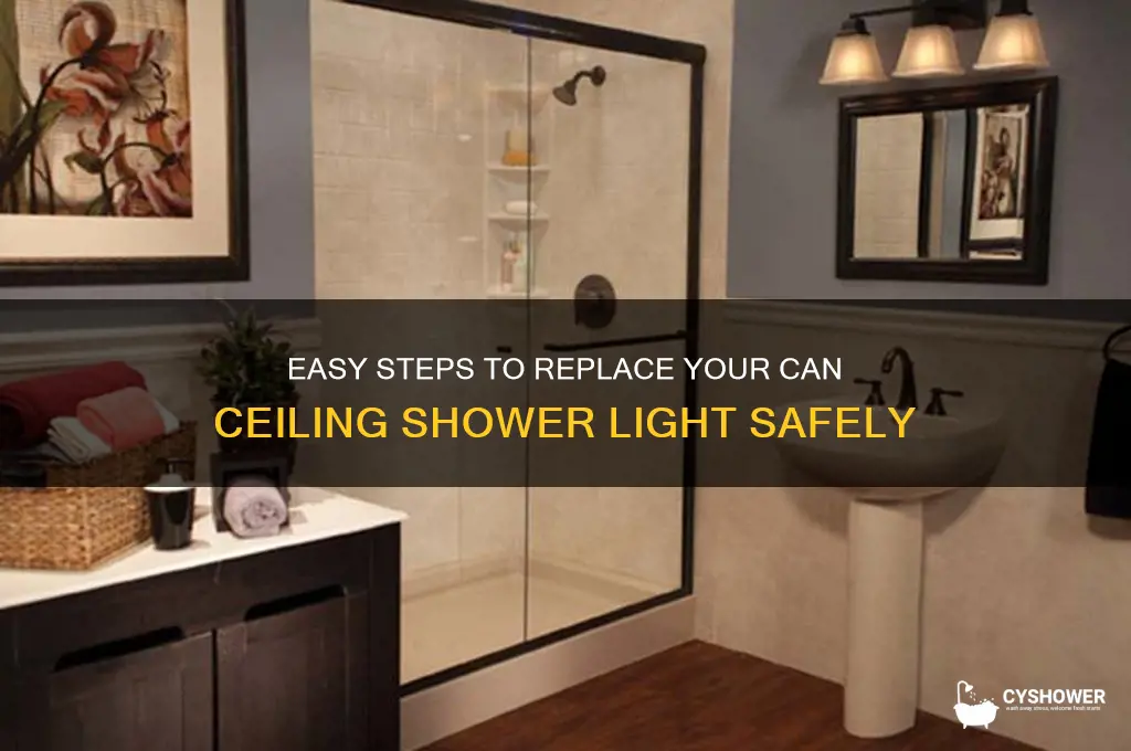 how t replace can ceiling shower light
