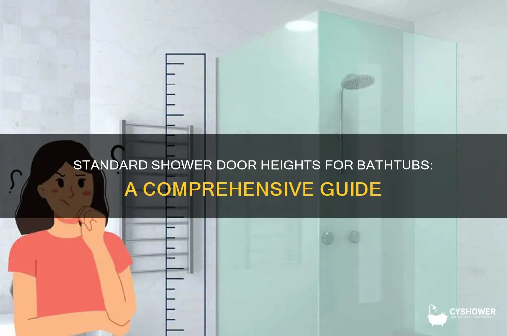 how tall are shower doors above a tub