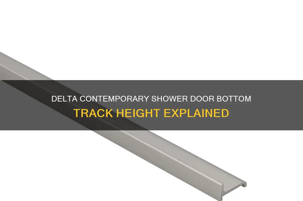 how tall is bottom track on delta contemporary shower door
