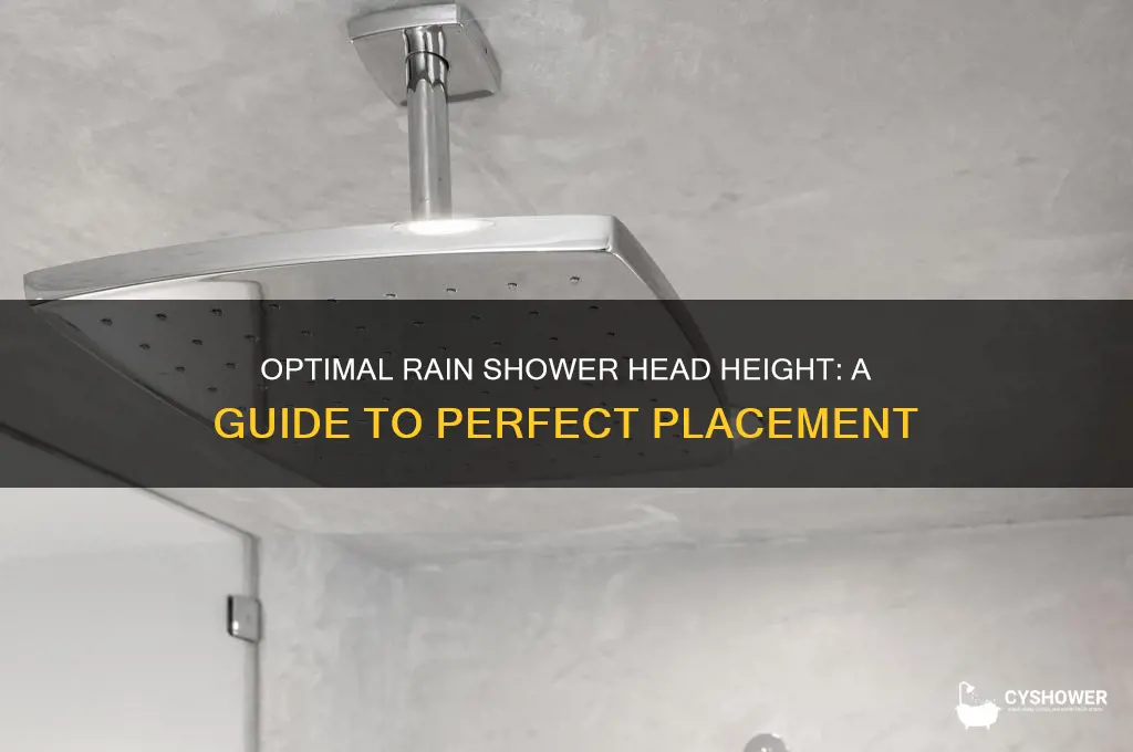 how tall should a rain shower head be