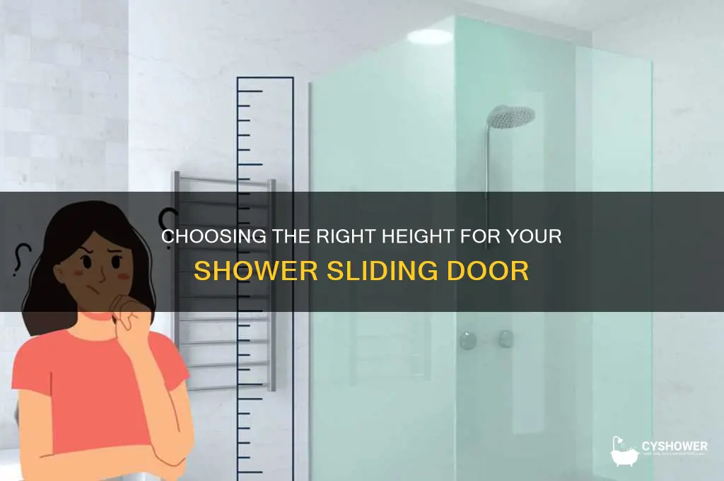 how tall shower sliding door