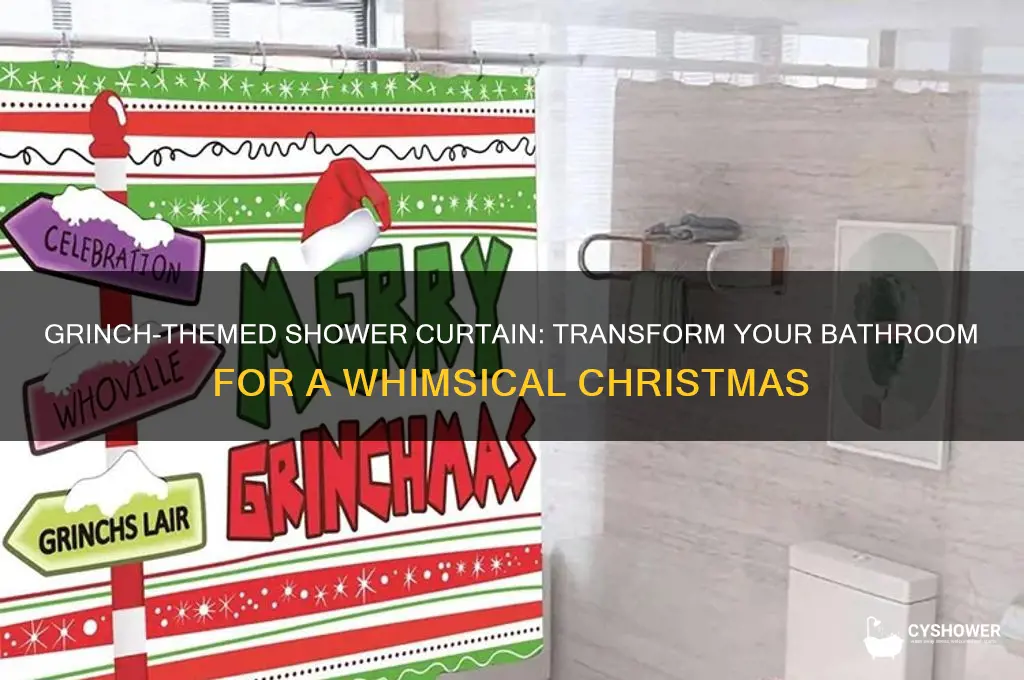 how the grinch stole christmas shower curtain