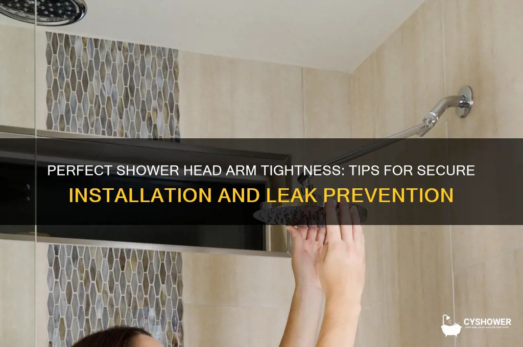 how tight to tighten shower head arm