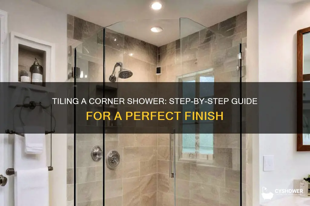 how tile back of corner shower