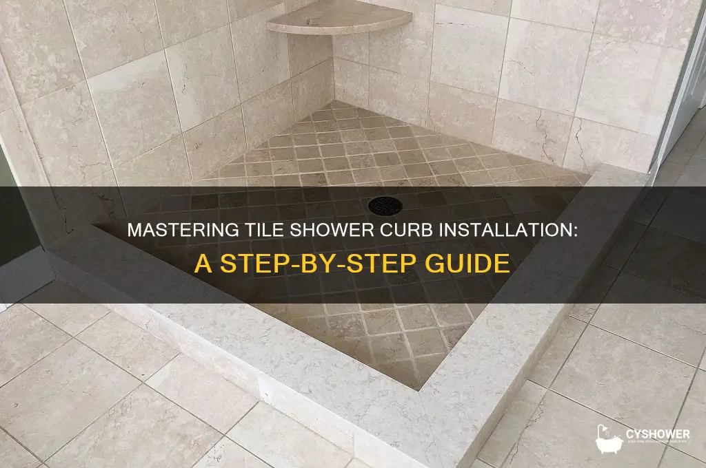 how tile shower curb