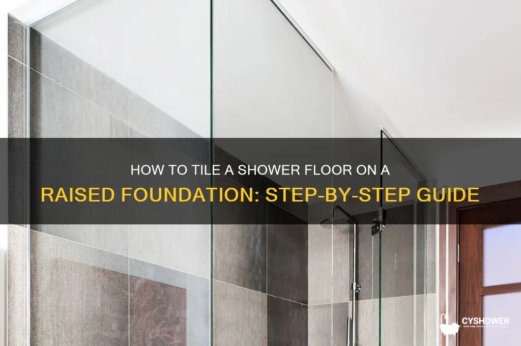 how tile shower floor on raised foundation