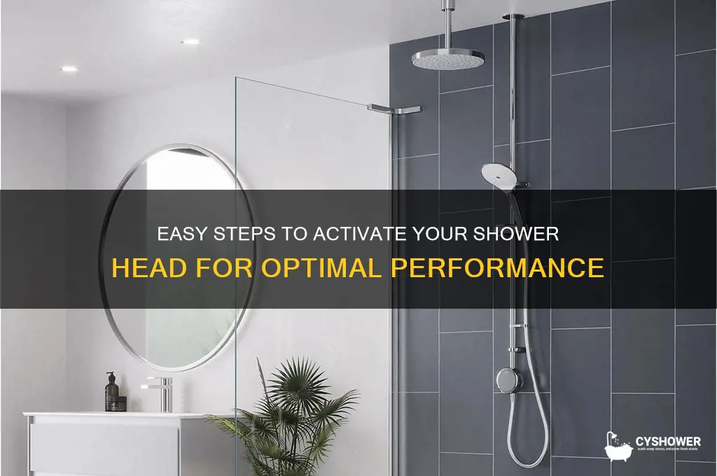 how to activate shower head