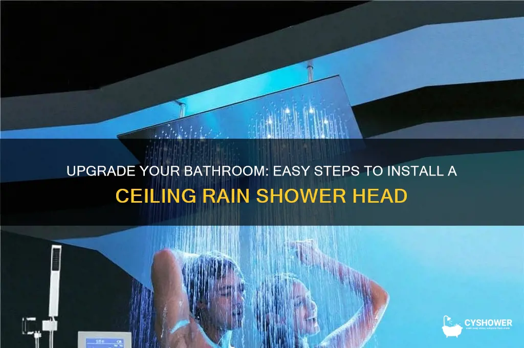 how to add a ceiling rain shower head