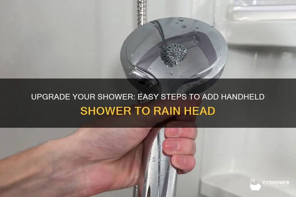how to add a handheld shower to a rain head