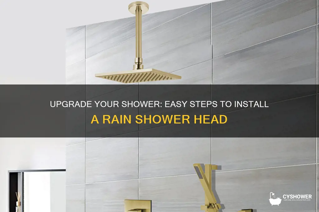 how to add a rain shower head to existing shower