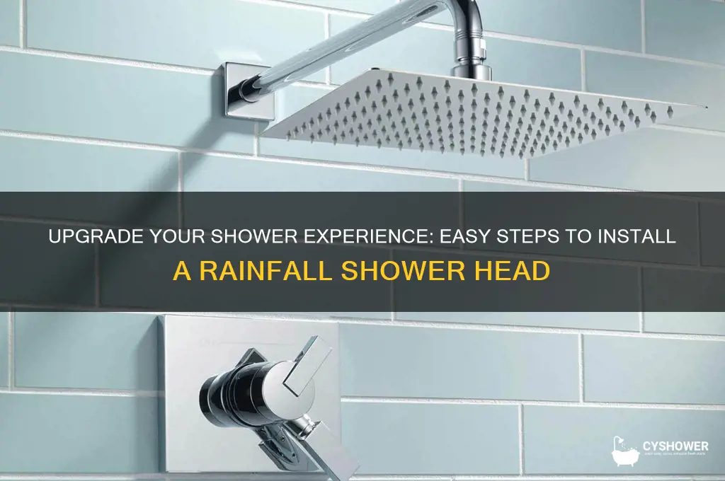 how to add a rainfall shower head