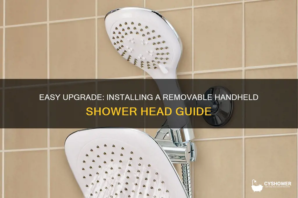 how to add a removable hand held shower head