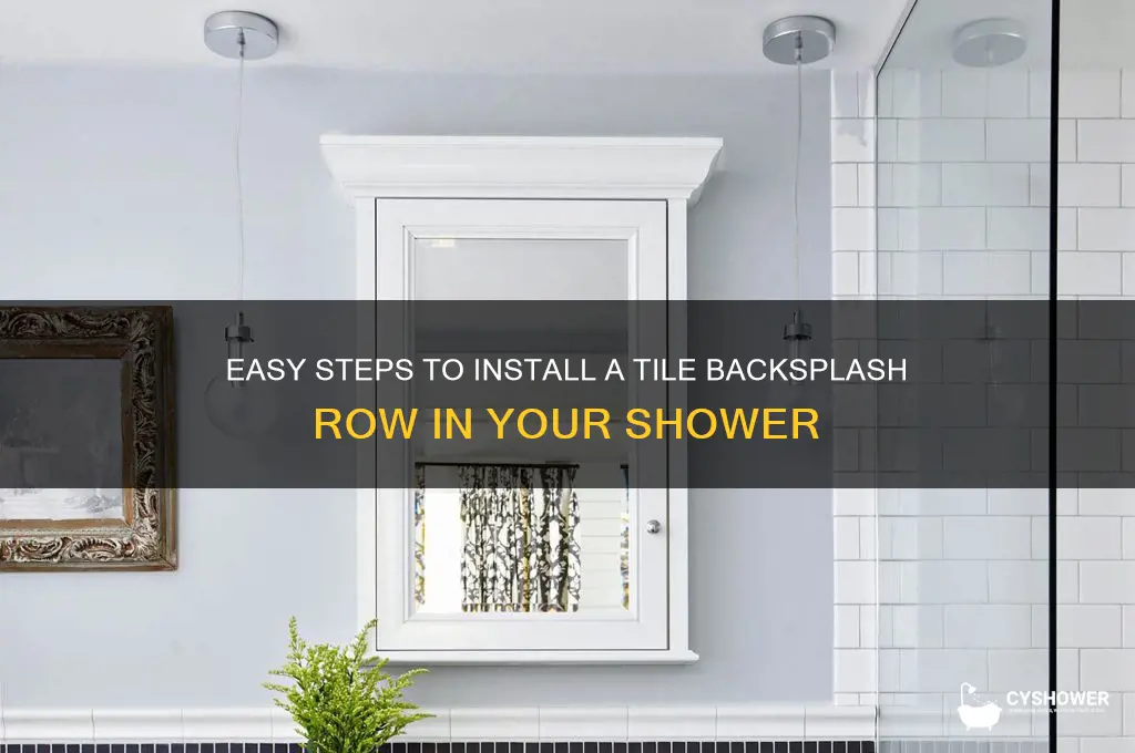 how to add a row of tile backsplash in shower
