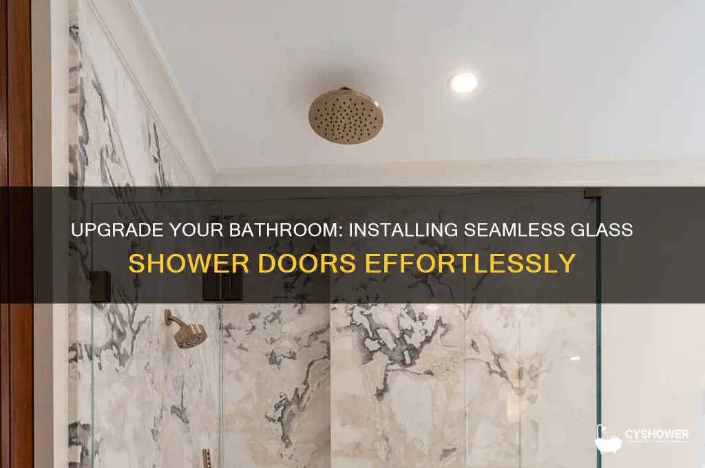 how to add a seamless glass doors to shower