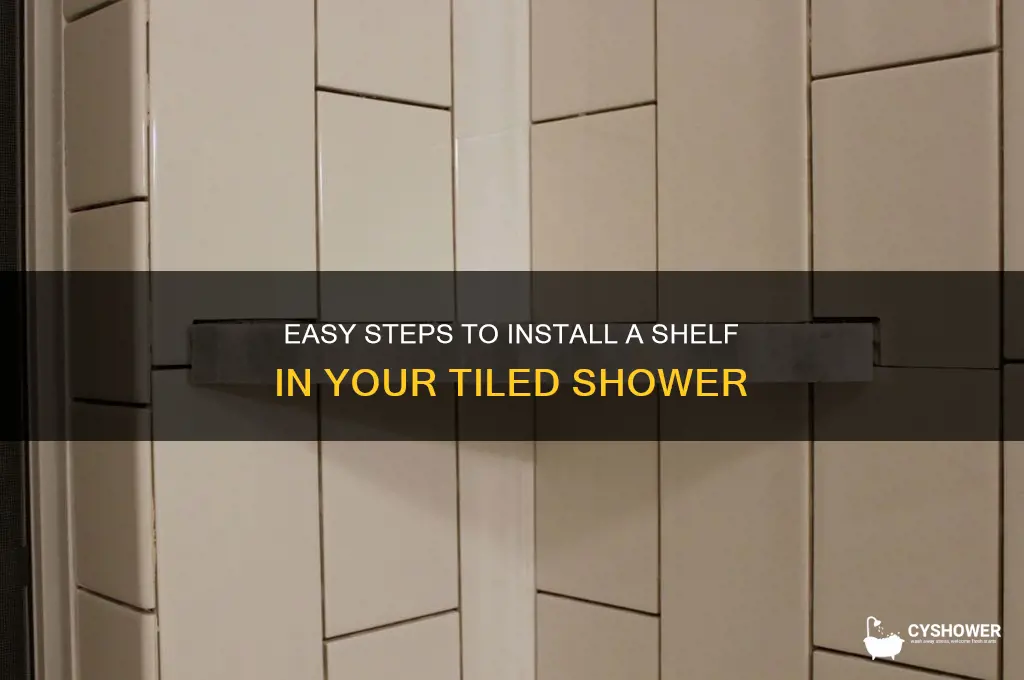 how to add a shelf in a tile shower