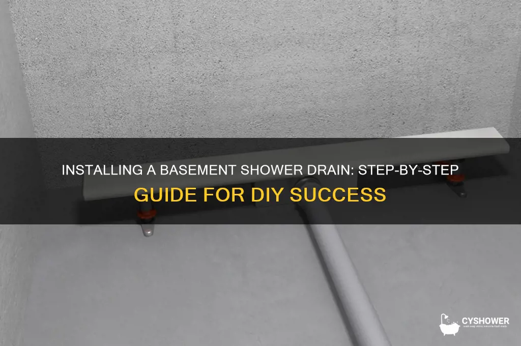 how to add a shower drain in a basement