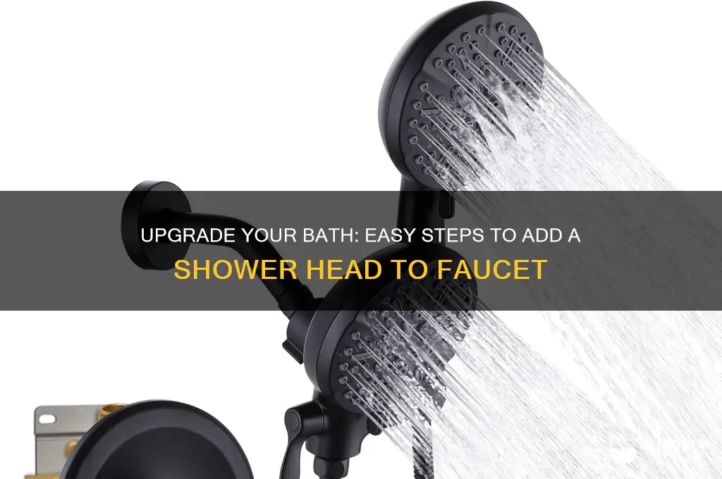 how to add a shower head to a bathtub faucet