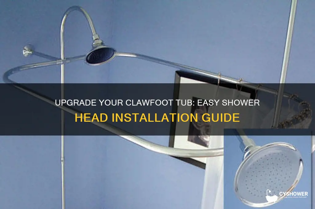 how to add a shower head to a clawfoot tub
