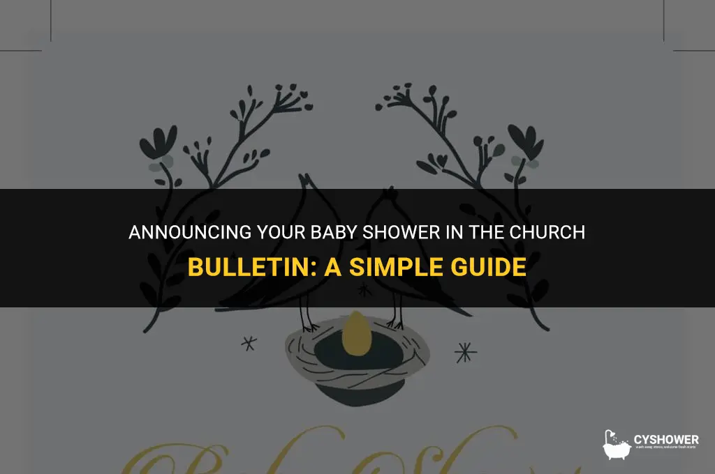 how to add baby shower to church bulletin