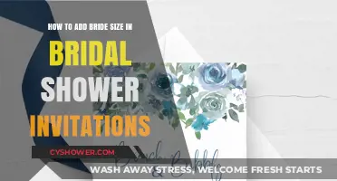 Bridal Shower Invites: Tips for Including Bride's Dress Size Thoughtfully
