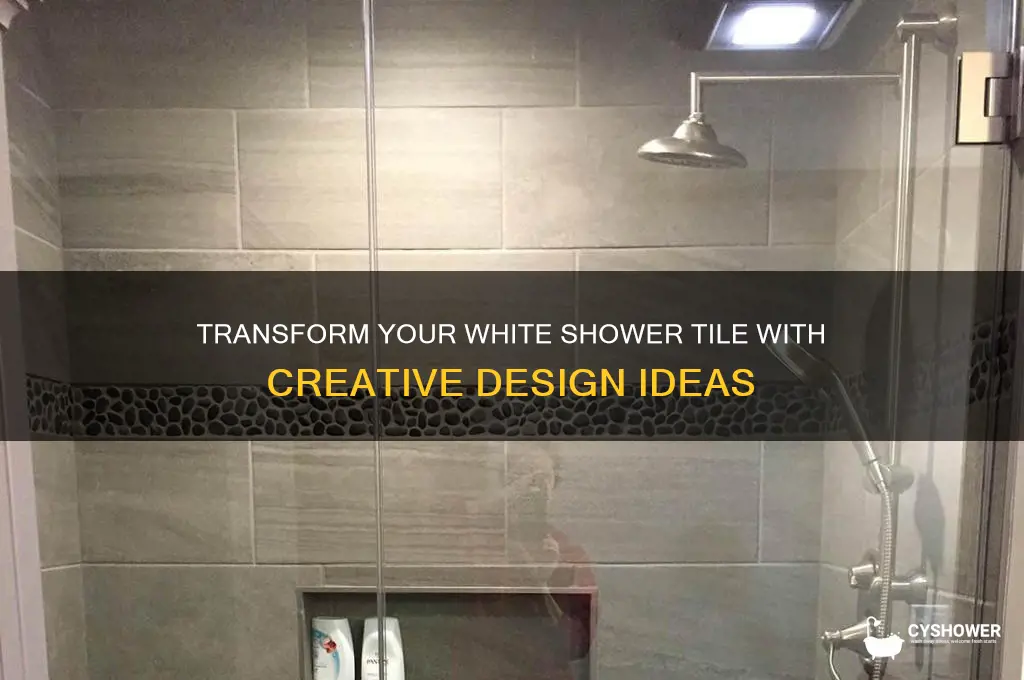 how to add design to white shower tile