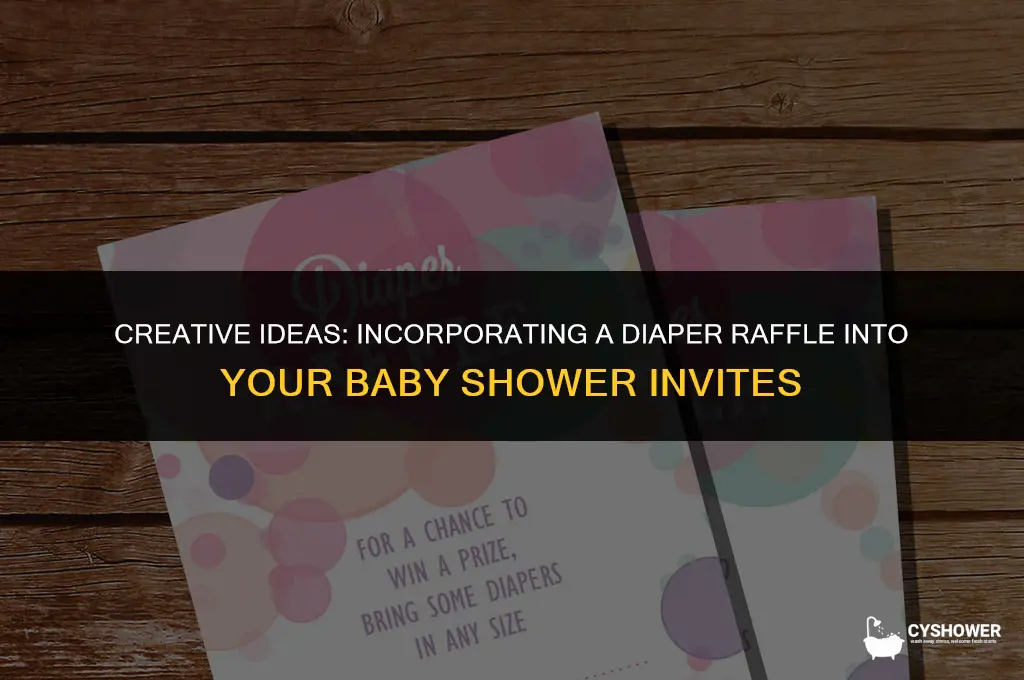 how to add diaper raffle to baby shower invitation