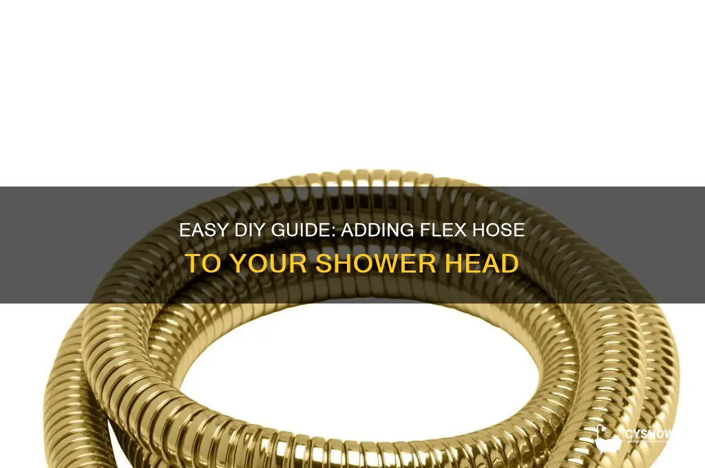 how to add flex hose to shower head