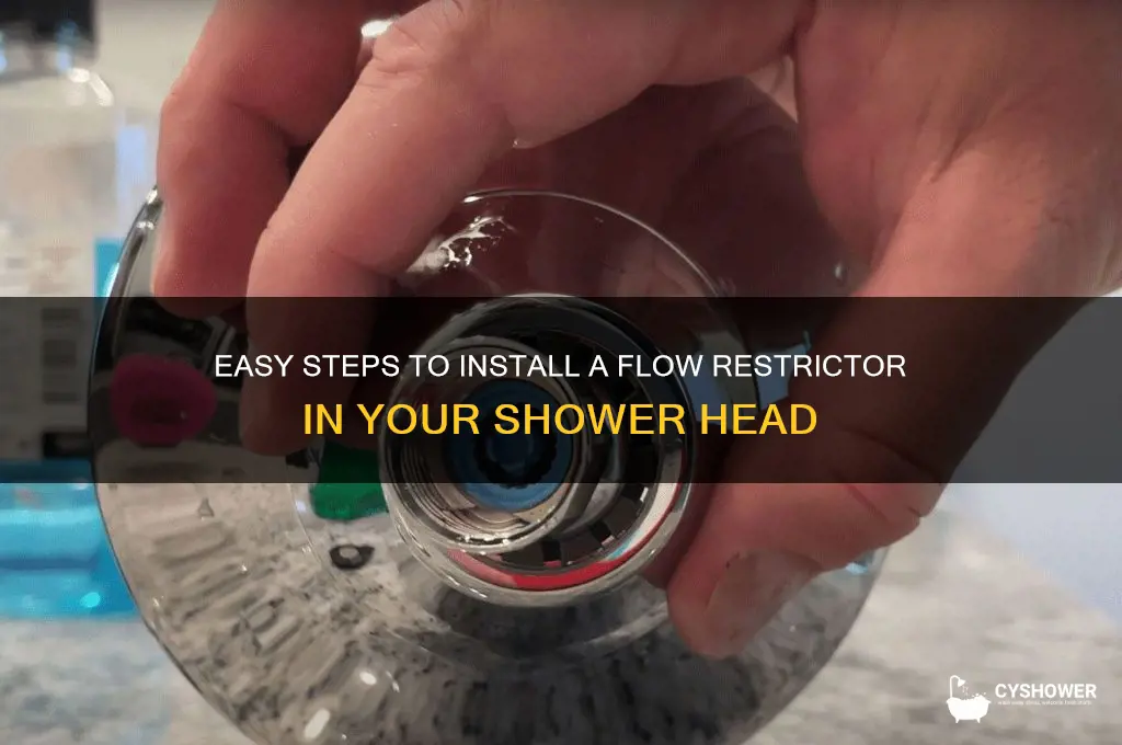how to add flow restrictor to shower head