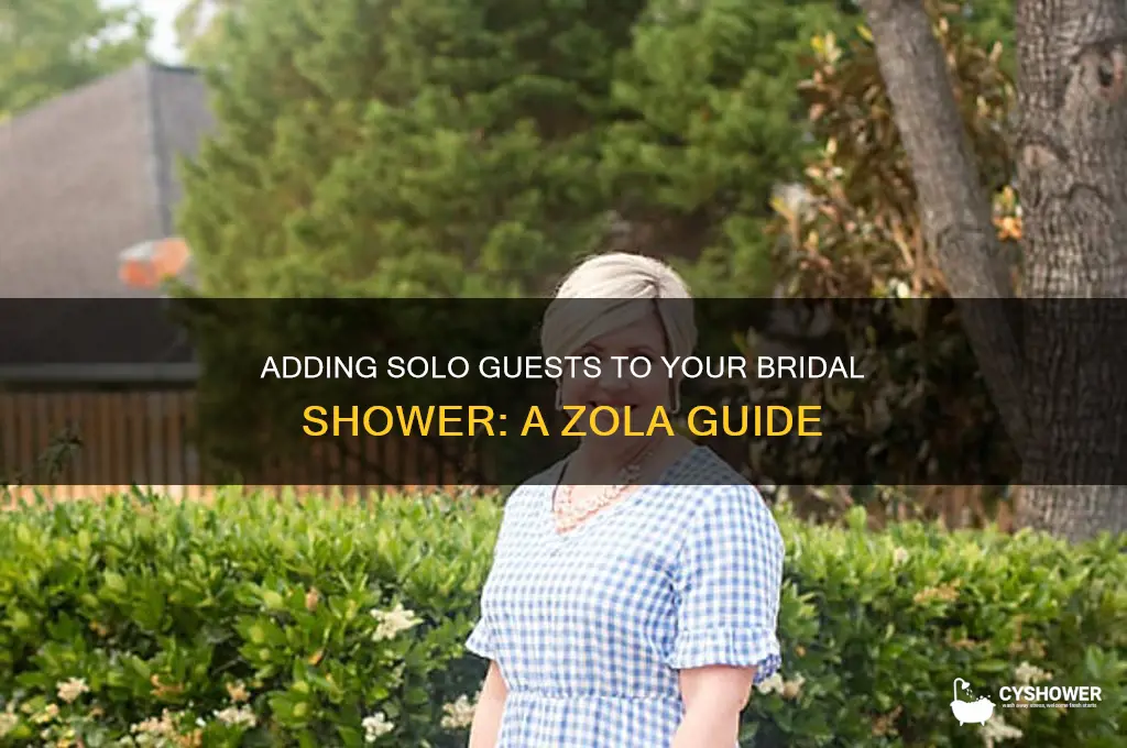 how to add guest to bridal shower not couplee zola