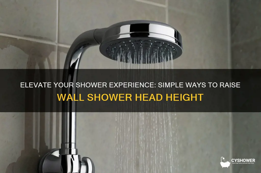 how to add height to a wall shower head