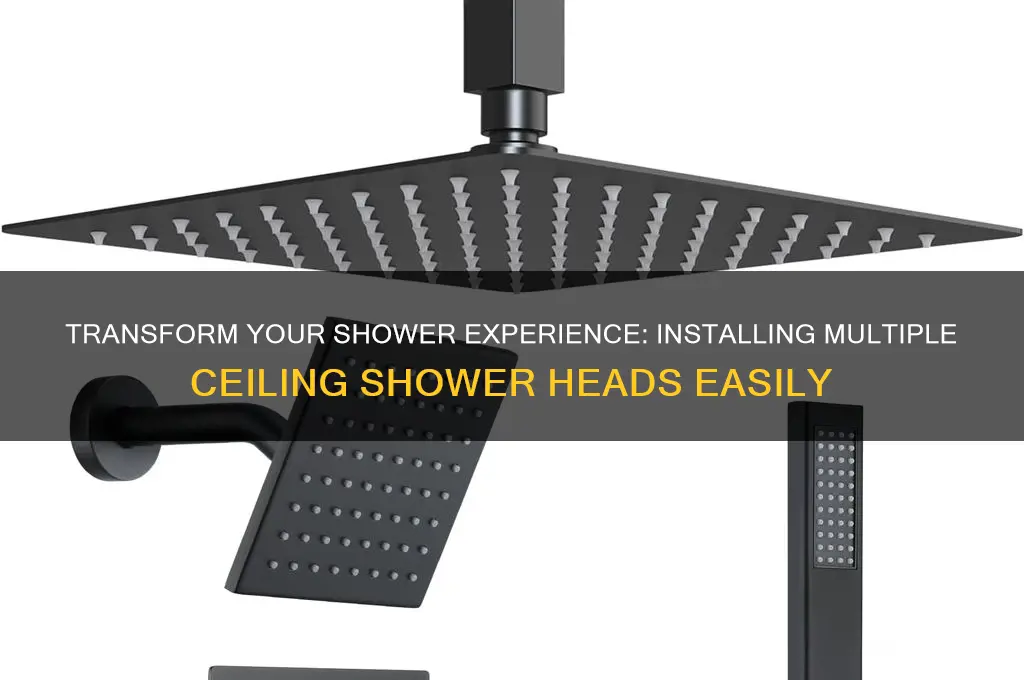 how to add multiple ceiling shower heads