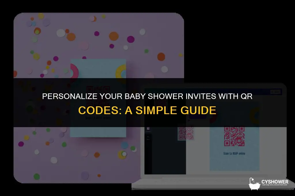 how to add qr code to baby shower invitation