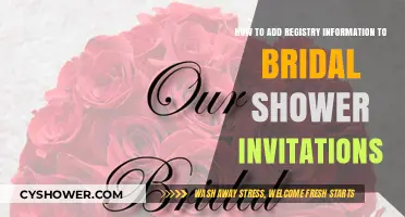 Bridal Shower Invites: Adding Registry Details with Style and Grace