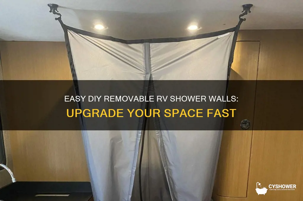 how to add removable wallsto shower rv