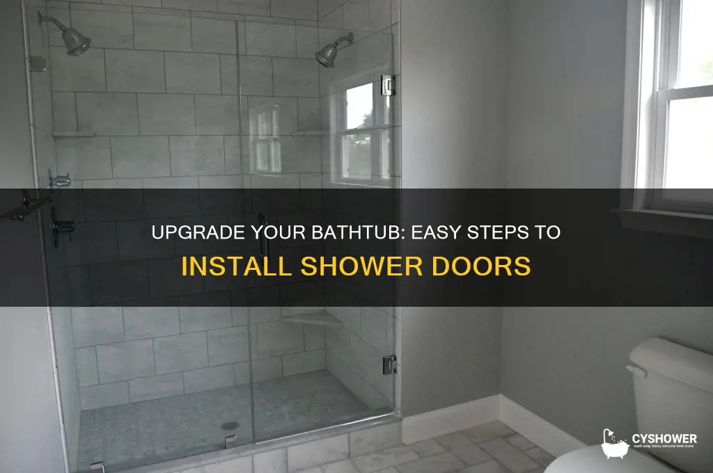 how to add shower doors to a bathtub