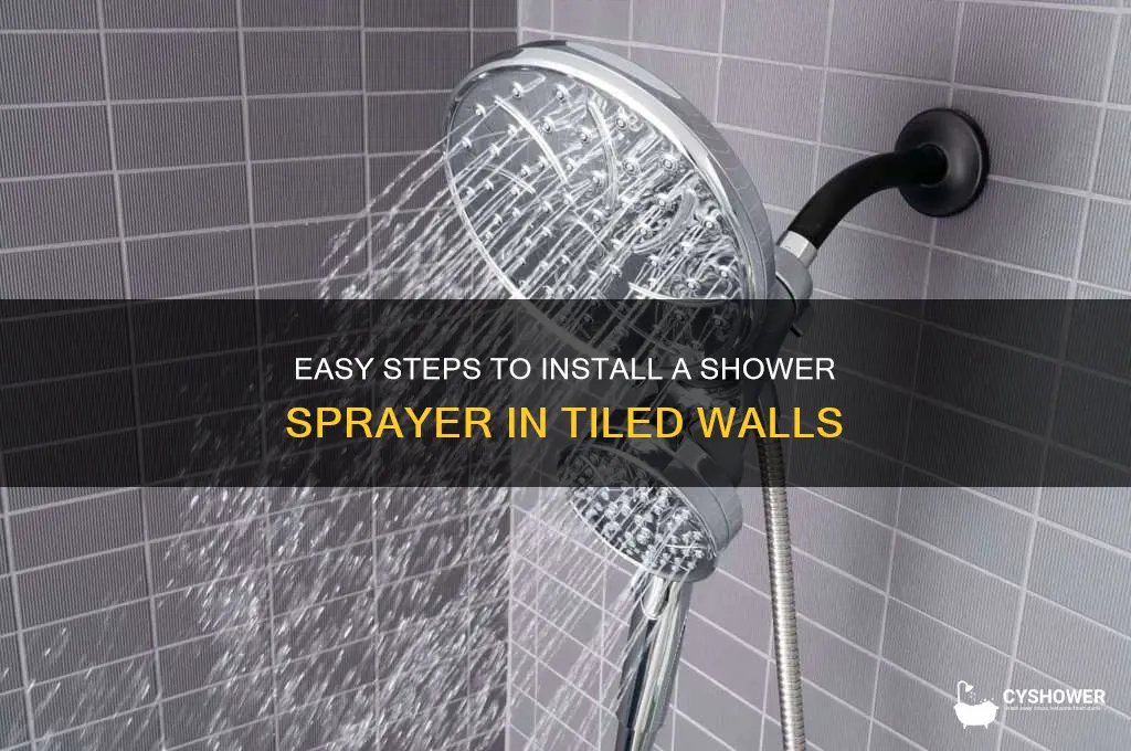 how to add shower sprayer in tile