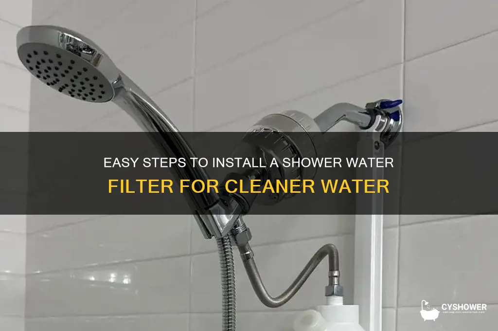how to add shower water filter
