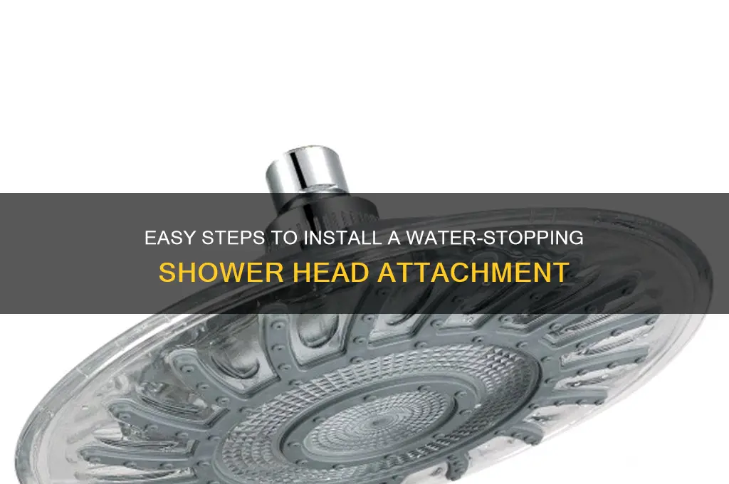 how to add stop water at shower head