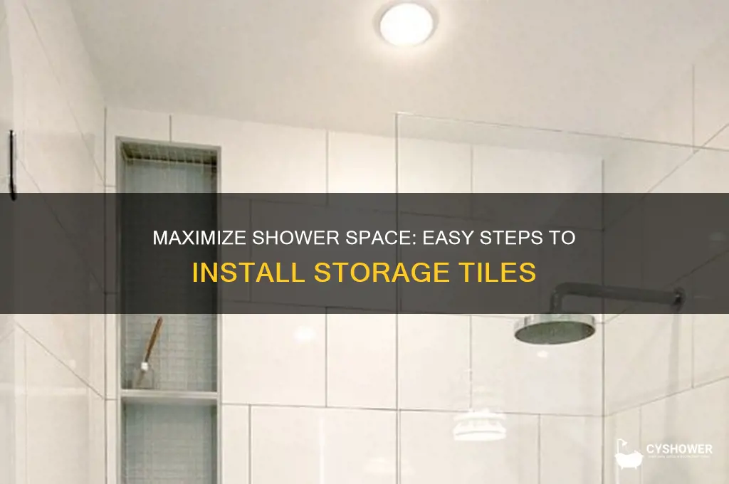 how to add storage tiles in shower