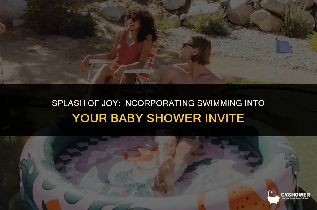 how to add swimming in your baby shower invitation