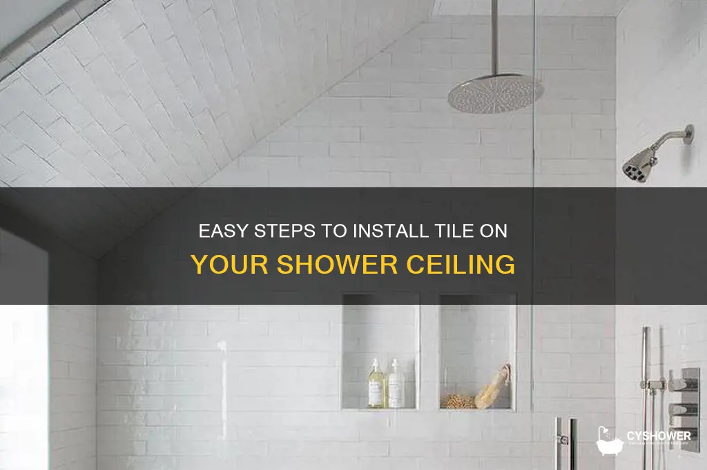 how to add tile to shower ceiling