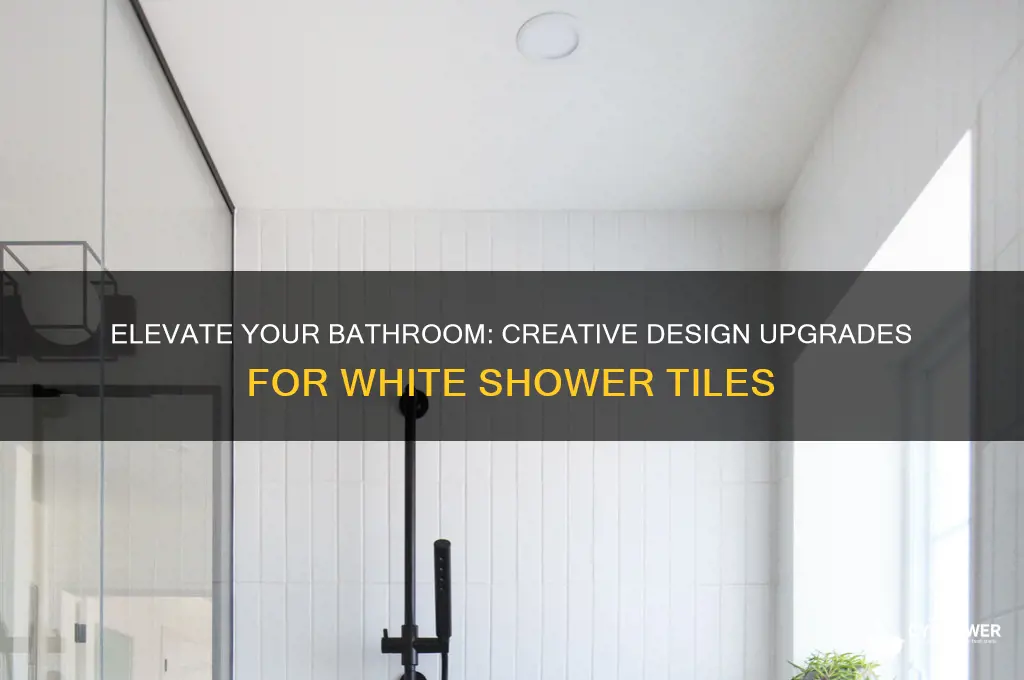 how to add upgrade design to white shower tile