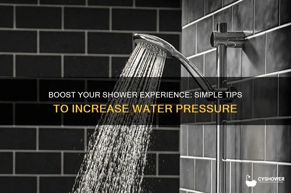 how to add water pressure to your shower