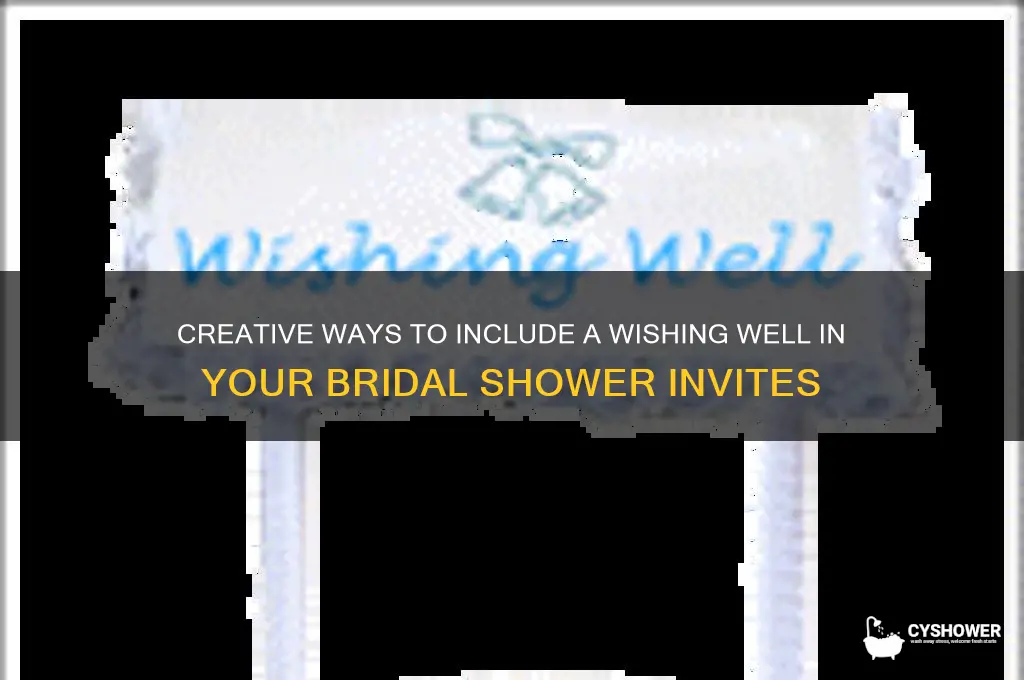 how to add wishing well to bridal shower invite