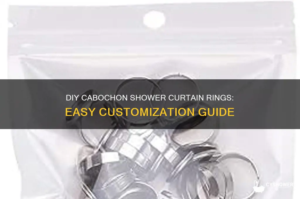 how to add your own cabachon to shower curtain rings